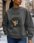 Comfy, Cozy, & Cute: The Black & Tan Dachshund Oversized Sweatshirt"