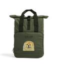 Fawn Chow Chow Chic: Aloof Floof Roll-Top Backpack