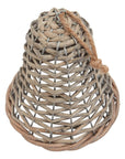 Handwoven Wicker Bell Christmas Ornament Rustic Farmhouse Style