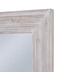 Timeless Elegant White Washed Harewood Mirror | Large Decor