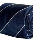 navy and medum blue classic club striped design tie