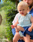 Blue Stripe Romper
