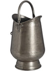 Vintage Pewter Coal Bucket | Rustic Home Decor