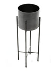Elegant Silver Planters Set with Stands | Pair of 2