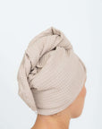 Cotton Waffle Hair Towel Turban