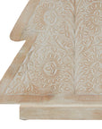 Large Whitewashed Decorative Wooden Tree