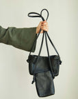 Black Leather Crossbody Bag