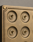 12 Gang 2 Way Bronze Cast Metal Light Switch | Surface Mount Industrial Toggle