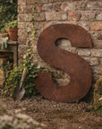 Large 70cm Rusty Metal Letters – XL Industrial Alphabet for Weddings, Home Decor & Shop Signs House Numbers