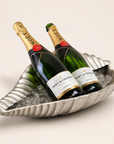 Clam Shell Champagne Ice Bucket & Silver Wine Cooler Bowl