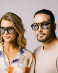 A Reecy Family Favorite: Large Aviator Sunglasses with Sustainable Tortoiseshell Frames & Blue Lenses | Clean & Conscious Award Finalist 2023 by Reecy at brixbailey.com