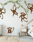 Extra Monkeys, Vines & Leaves - Repositionable Wall Decals Add-on Set