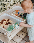 Premium Sensory Table for Kids - Durable Pine Wood Montessori Play Table with Removable Trays for Sand, Water, and Sensory Learning by Vincabel's Playground at brixbailey.com