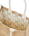 Jute Canvas Gift Bag With Pompom (M)