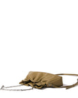 Luxury Mila Bag in smooth mustard green leather, elegant silver hardware, stylish cloud-like shape, premium handcrafted accessory by Bob Oré at brixbailey.com