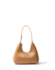 Premium Alexia small hobo bag in smooth yellow leather, elegant and sophisticated, genuine leather with cotton lining, silver hardware by Bob Oré at brixbailey.com