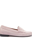Women's Penny Loafers Leather Sole, ice pink suede
