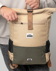 Luxury Polar Explorer Backpack, waterproof hemp adventure backpack with laptop compartment, USB charging, ergonomic support, eco-friendly by Arcticus at brixbailey.com