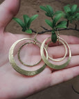 Brass Hoops - Bohemian Artisan Earrings | Handmade by Blackbird & Sage