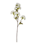 Lifelike 130cm white artificial cherry blossom stem with ultra-realistic petals for home decor by sostter at brixbailey.com