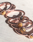 Copper Tiger Eye Ring - Stacking Boho | Handmade by Blackbird & Sage