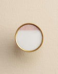 Sarika White Stone Brass Drawer Knobs