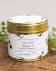 Amber & Sweet Honey Candle in a Matt Gold Tin