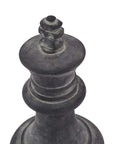 Dark Grey Ceramic King Chess Sculpture