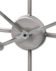 Sleek Silver Skeleton Wall Clock | Modern Gothic Decor
