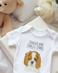 Born to Rule (and Drool): Eco Baby Bodysuit with a Royal Shadow