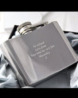 Personalised Engraved Hip Flask – Photo & Text Stainless Steel Gift