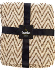 Beige Woven Throw | Bosie Chevron