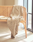 Beige Woven Throw | Bosie Chevron