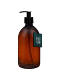 Amber Plastic Pump Bottle