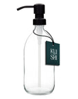 Clear Soap Dispenser Stainless Steel Pump-0