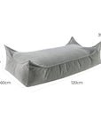 MeowBaby® Pouffe For Children, Rectangular, Corduroy - Grey