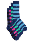 Striped Bamboo Sock Bundle - Four Pairs