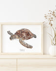 Turtle - Personalised Watercolour Fine Art Print