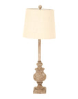Elegant Chiaro Candlestick Lamp | Linen Shade Table Light