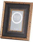 Black antique gold beaded 4x6 photo frame with intricate detailing on wood, elegant home decor gift.by Sostter at brixbailey.com