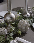 Garda Decorative Large Artichoke ornament in antique white ceramic, 15cm tall, perfect for stylish home accents.by Sostter at brixbailey.com