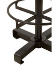 Buffalo Brown Leather Round Bar Stool
