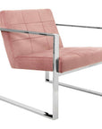Vogue Pink Velvet Lounge Chair