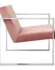 Vogue Pink Velvet Lounge Chair