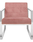 Vogue Pink Velvet Lounge Chair