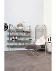 Eliza Silver Finish Dome Cage Chair