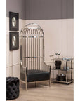 Eliza Silver Finish Dome Cage Chair