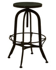 Vasco Green Marble and Black Finish Bar Stool
