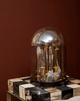 Amber Glass Table Lamp | Dome