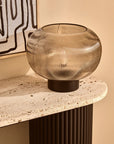 Large Ribbed Smoked Glass Table Lamp | Enola